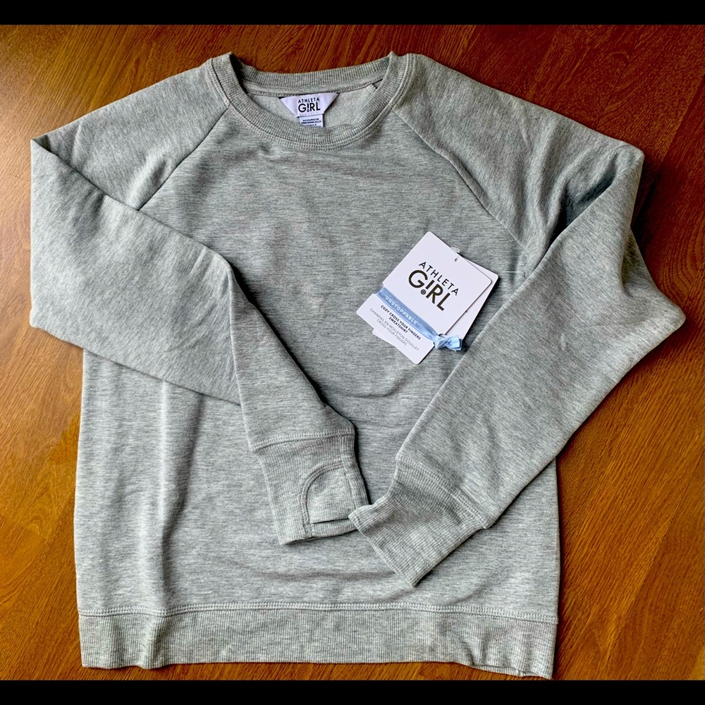 Athleta Girls L/12 Cross Your Fingers Sweatshirt
